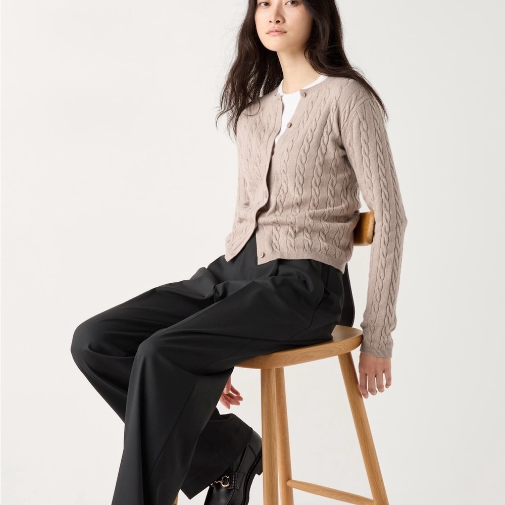 Uniqlo pleated wide pants